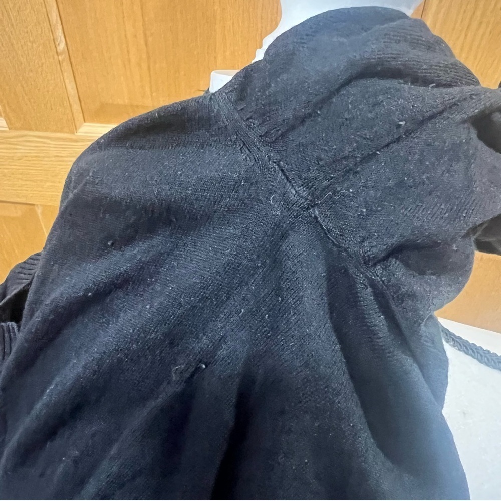 White House Black Market Cardigan Size M Black Short Sleeve Buttons V-neck - Picture 10 of 10